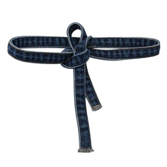 Denim Shirt Waist Belt For Women Jean Romper Dress Tie Sash Belts 0.8\